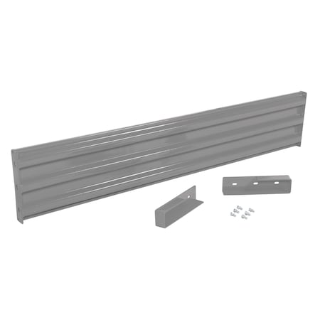 Vestil Drop-In Style Guard Rail 7 Ft Gray Semi Gloss GR-F3R-DI-7-GYSG